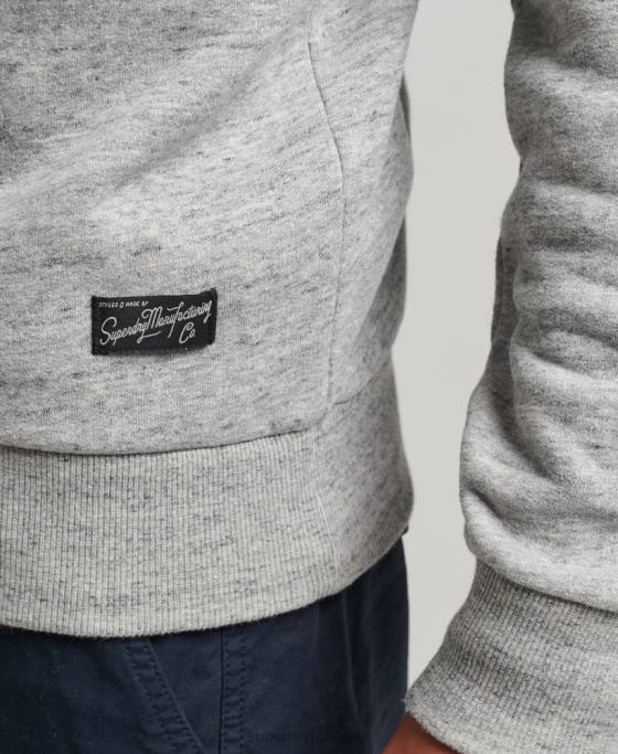 Superdry hanorac vintage downtown script crew îmbrăcăminte gri bărbați JX0Z5019