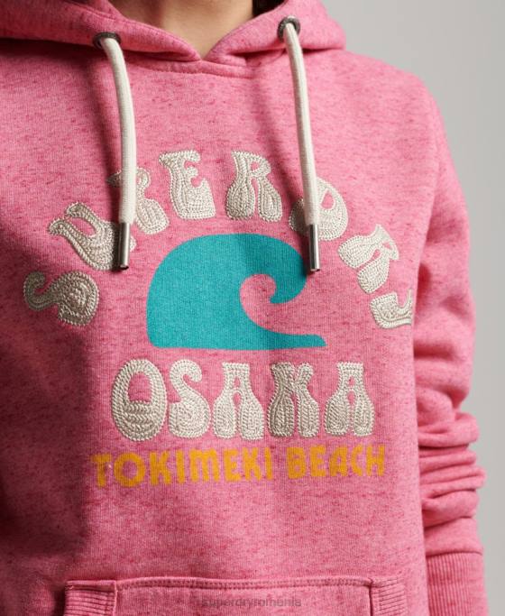 Superdry hanorac vintage grozav în aer liber îmbrăcăminte roz femei JX0Z2257