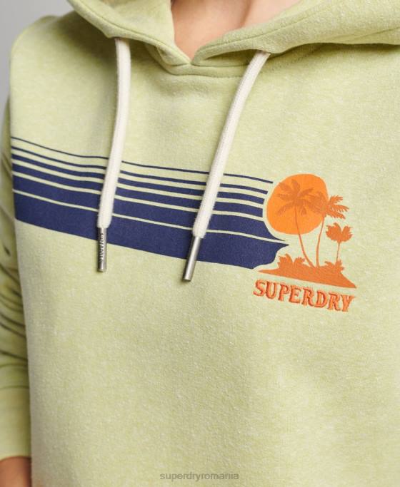Superdry hanorac vintage grozav în aer liber îmbrăcăminte verde femei JX0Z2168