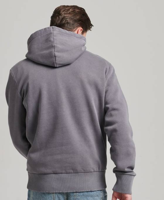 Superdry hanorac vintage indie mark îmbrăcăminte gri inchis bărbați JX0Z811