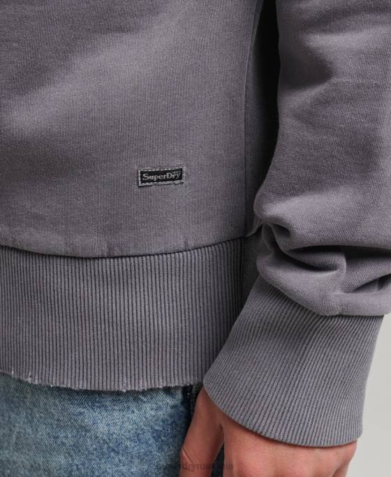 Superdry hanorac vintage indie mark îmbrăcăminte gri inchis bărbați JX0Z811