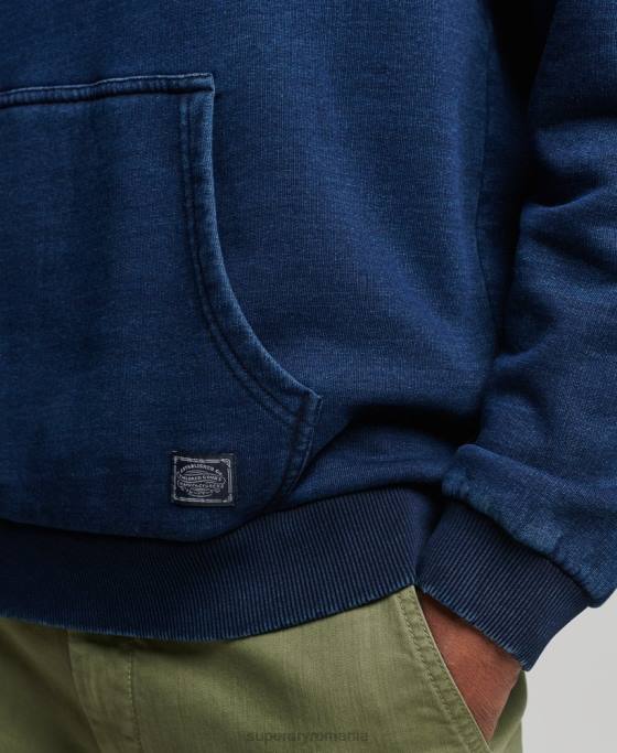 Superdry hanorac vintage indigo îmbrăcăminte albastru inchis bărbați JX0Z802