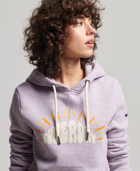Superdry hanorac vintage nostalgie îmbrăcăminte Violet femei JX0Z2235