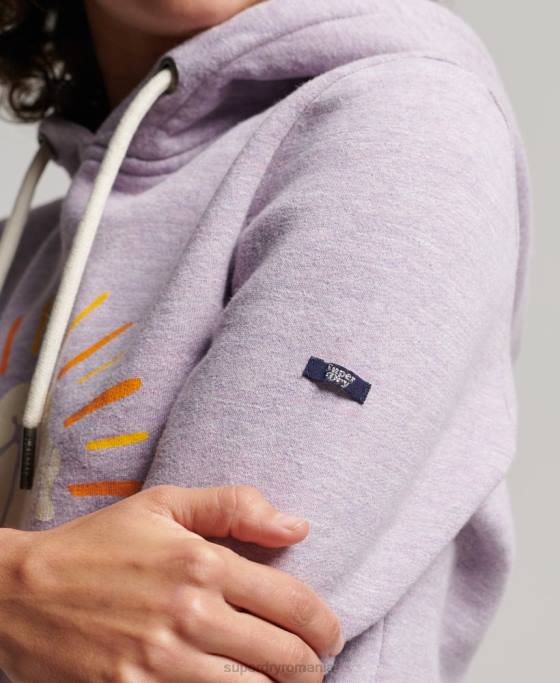 Superdry hanorac vintage nostalgie îmbrăcăminte Violet femei JX0Z2235