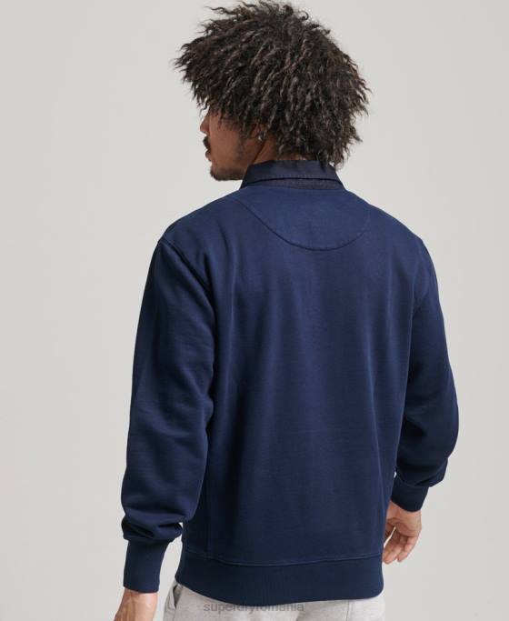 Superdry hanorac vintage od rugby îmbrăcăminte marina bărbați JX0Z787