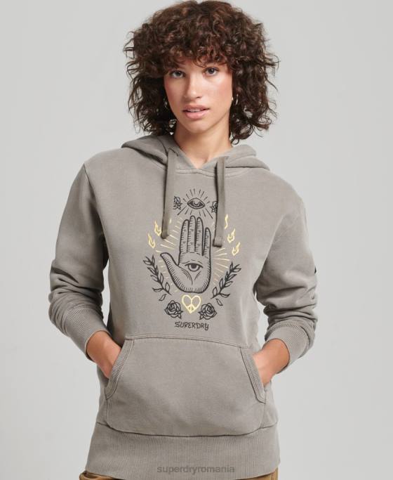 Superdry hanorac vintage pace  love îmbrăcăminte kaki femei JX0Z6036