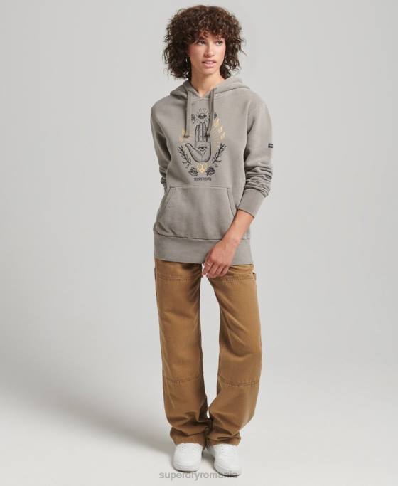 Superdry hanorac vintage pace  love îmbrăcăminte kaki femei JX0Z6036