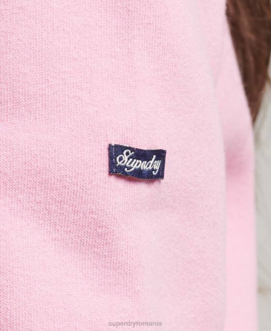 Superdry hanorac vintage pentru echipaj de călătorie îmbrăcăminte roz femei JX0Z5902