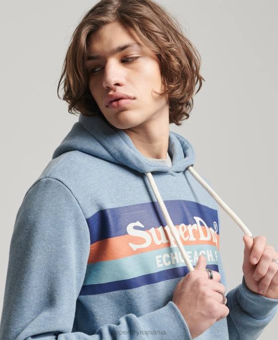 Superdry hanorac vintage pentru locație îmbrăcăminte albastru deschis bărbați JX0Z735