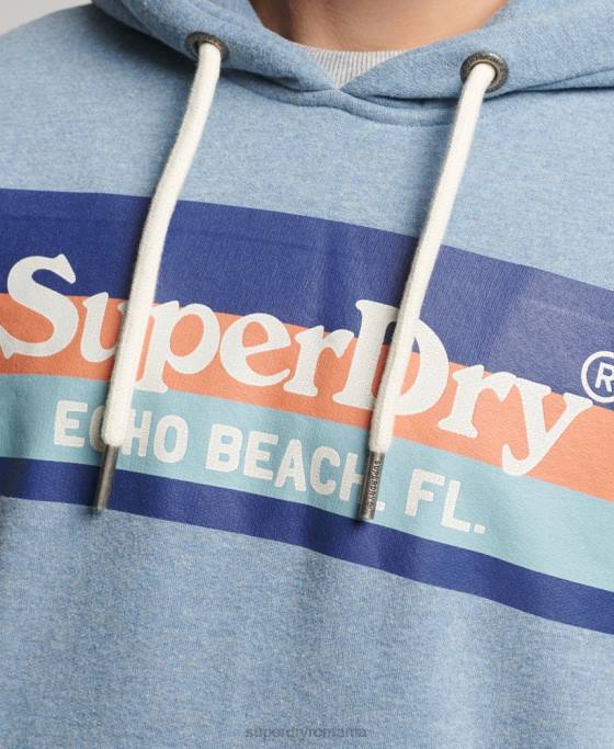 Superdry hanorac vintage pentru locație îmbrăcăminte albastru deschis bărbați JX0Z735