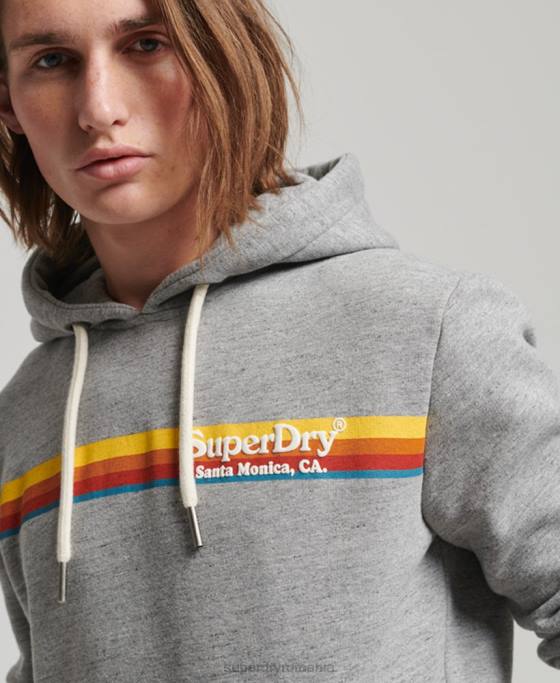 Superdry hanorac vintage pentru locație îmbrăcăminte gri bărbați JX0Z505