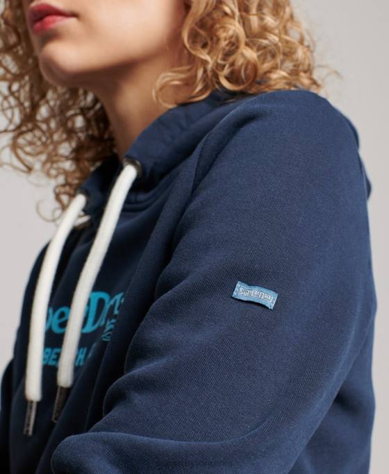 Superdry hanorac vintage pentru locație îmbrăcăminte marina femei JX0Z2301