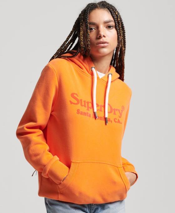 Superdry hanorac vintage pentru locație îmbrăcăminte portocale femei JX0Z2309