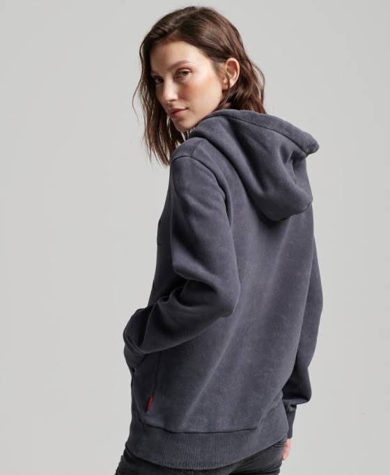 Superdry hanorac vintage pentru magazinul de produse comerciale îmbrăcăminte negru femei JX0Z3367