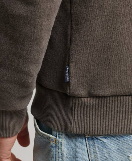 Superdry hanorac vintage pentru modelatori și producători îmbrăcăminte gri inchis bărbați JX0Z609