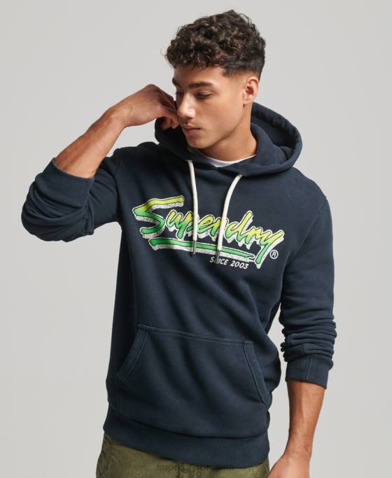 Superdry hanorac vintage pentru modelatori și producători îmbrăcăminte marina bărbați JX0Z813