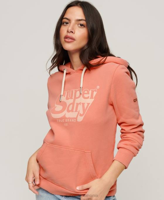 Superdry hanorac vintage shadow îmbrăcăminte coral femei JX0Z2243