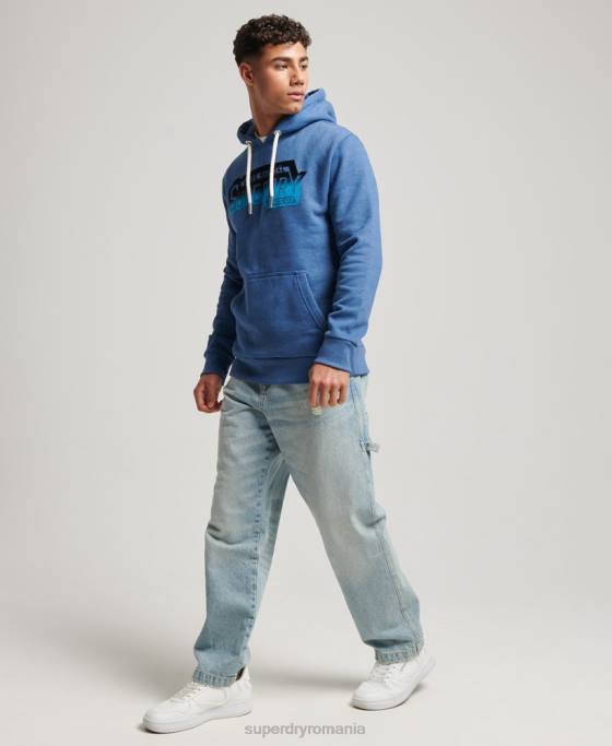 Superdry hanorac vintage shadow îmbrăcăminte marina bărbați JX0Z753