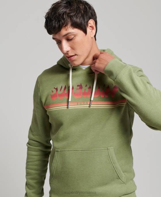 Superdry hanorac vintage shadow îmbrăcăminte verde bărbați JX0Z684