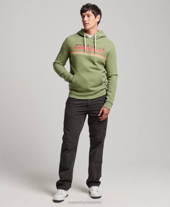 Superdry hanorac vintage shadow îmbrăcăminte verde bărbați JX0Z684
