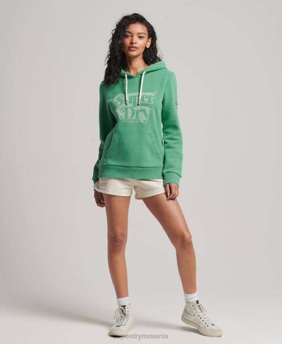 Superdry hanorac vintage shadow îmbrăcăminte verde femei JX0Z2202