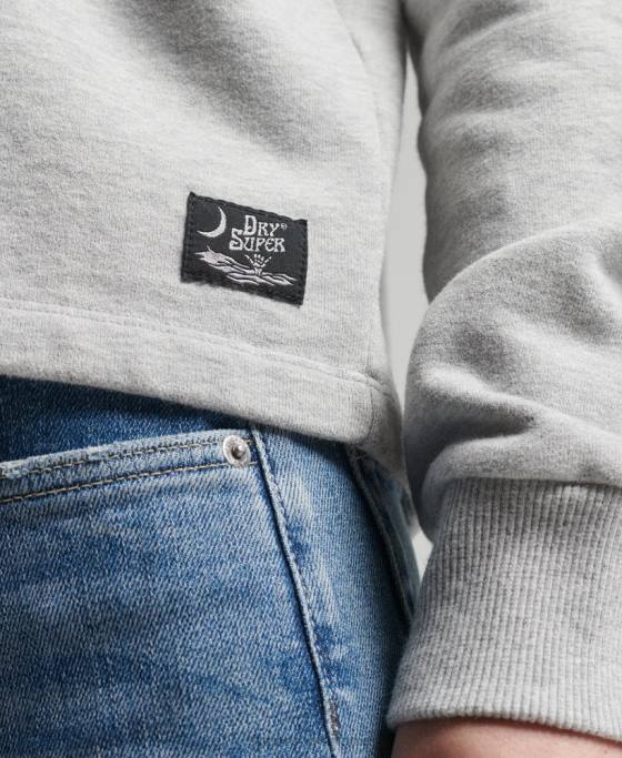 Superdry hanorac vintage surf ranchero îmbrăcăminte gri deschis femei JX0Z5890