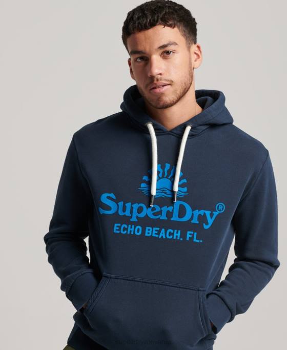 Superdry hanorac vintage venue neon îmbrăcăminte marina bărbați JX0Z598