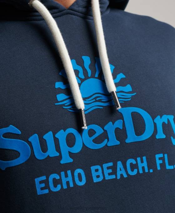 Superdry hanorac vintage venue neon îmbrăcăminte marina bărbați JX0Z598