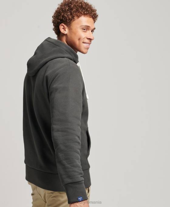 Superdry hanoracul colegial îmbrăcăminte gri inchis bărbați JX0Z5089
