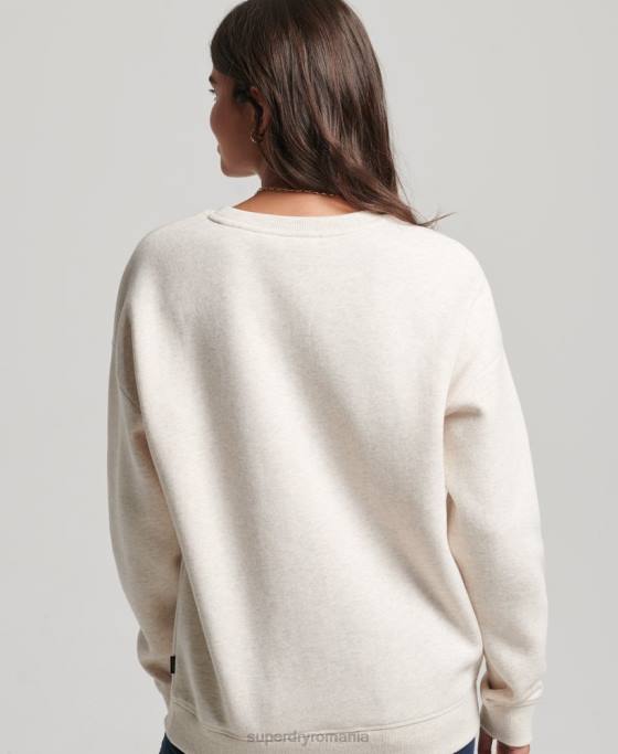 Superdry hanoracul echipaj stabilit îmbrăcăminte bej femei JX0Z3499