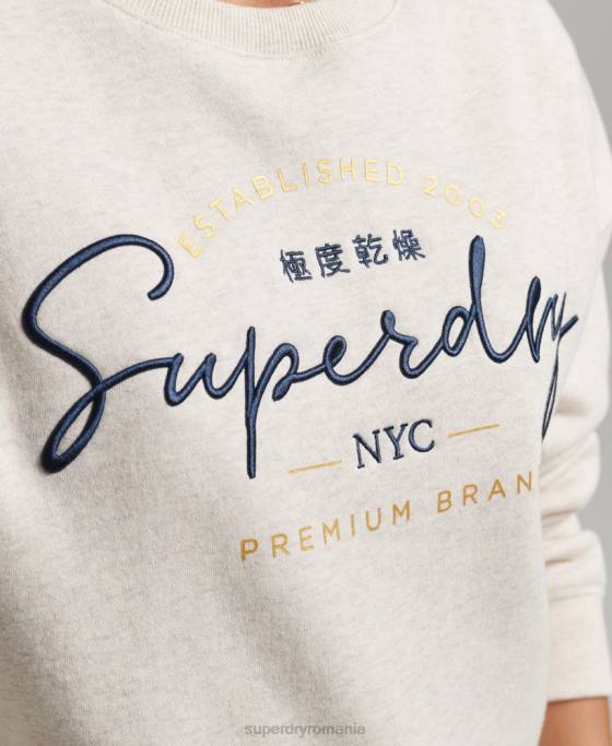 Superdry hanoracul echipaj stabilit îmbrăcăminte bej femei JX0Z3499