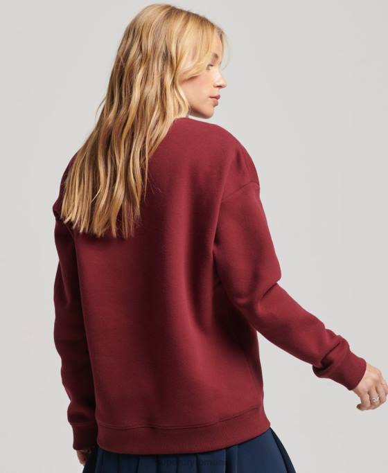 Superdry hanoracul echipaj stabilit îmbrăcăminte roșu femei JX0Z6021