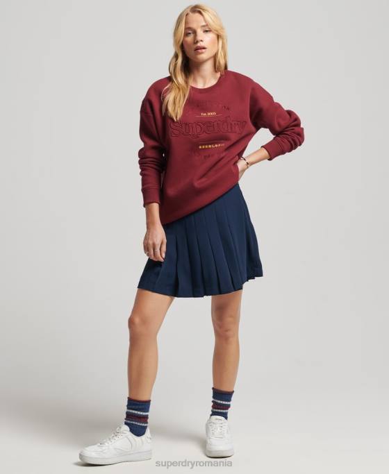 Superdry hanoracul echipaj stabilit îmbrăcăminte roșu femei JX0Z6021