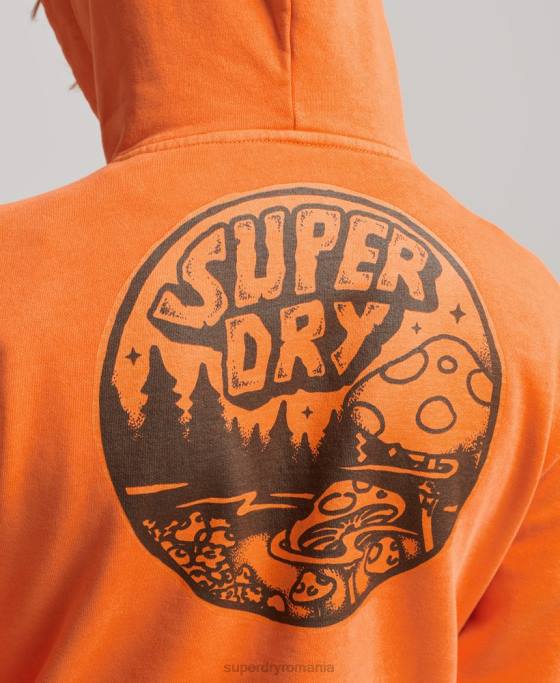 Superdry hanoracul grafic în pădure îmbrăcăminte portocale bărbați JX0Z707