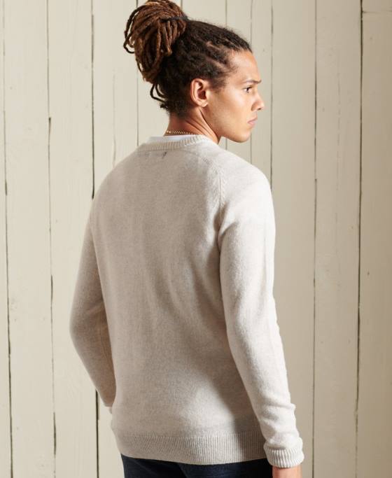 Superdry harlo crew jumper îmbrăcăminte alb bărbați JX0Z5295