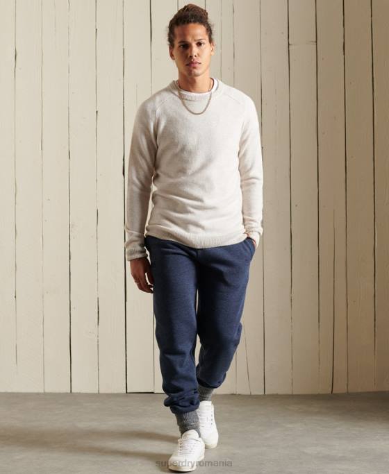 Superdry harlo crew jumper îmbrăcăminte alb bărbați JX0Z5295