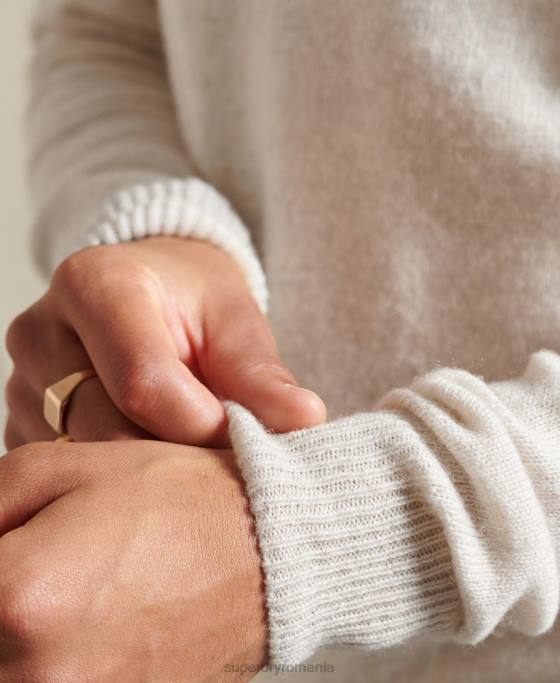 Superdry harlo crew jumper îmbrăcăminte alb bărbați JX0Z5295