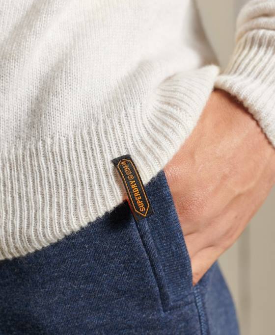 Superdry harlo crew jumper îmbrăcăminte alb bărbați JX0Z5295