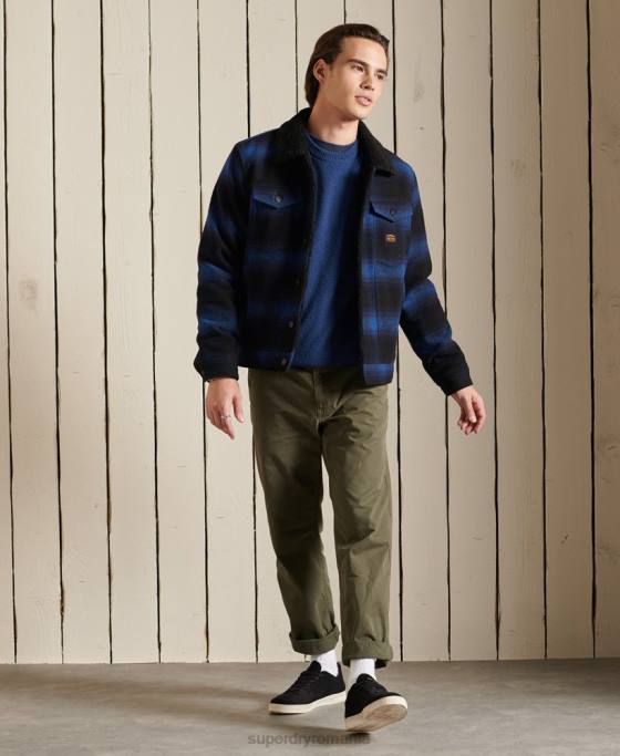 Superdry harlo crew jumper îmbrăcăminte albastru inchis bărbați JX0Z5284