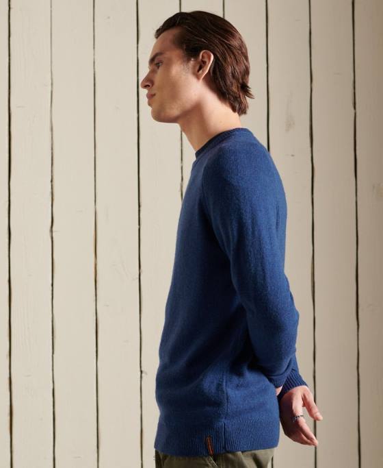 Superdry harlo crew jumper îmbrăcăminte albastru inchis bărbați JX0Z5284