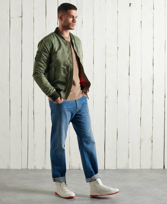 Superdry harlo crew jumper îmbrăcăminte bej bărbați JX0Z5307