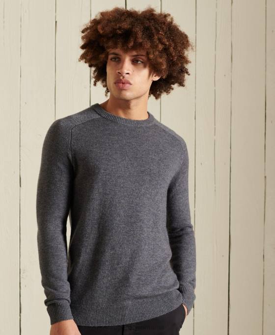 Superdry harlo crew jumper îmbrăcăminte gri bărbați JX0Z5309