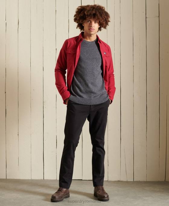 Superdry harlo crew jumper îmbrăcăminte gri bărbați JX0Z5309