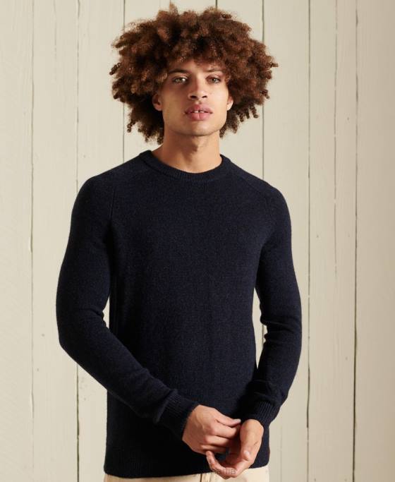 Superdry harlo crew jumper îmbrăcăminte marina bărbați JX0Z5298