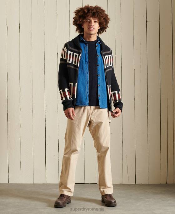 Superdry harlo crew jumper îmbrăcăminte marina bărbați JX0Z5298