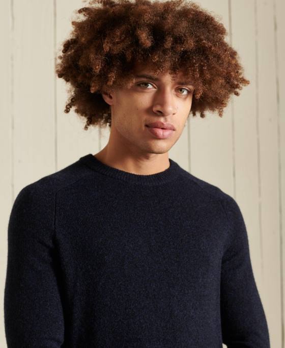 Superdry harlo crew jumper îmbrăcăminte marina bărbați JX0Z5298