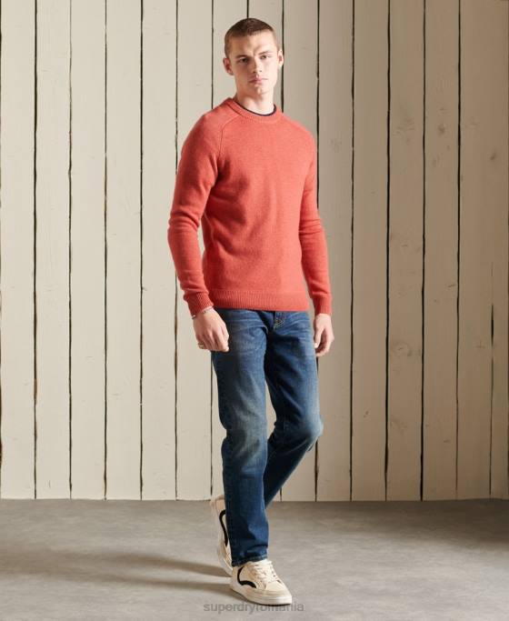 Superdry harlo crew jumper îmbrăcăminte portocale bărbați JX0Z5281
