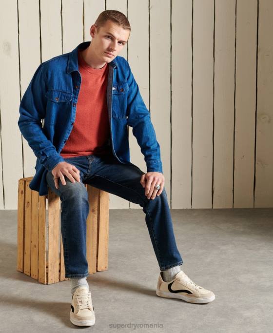 Superdry harlo crew jumper îmbrăcăminte portocale bărbați JX0Z5281