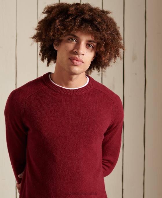Superdry harlo crew jumper îmbrăcăminte roșu bărbați JX0Z5302