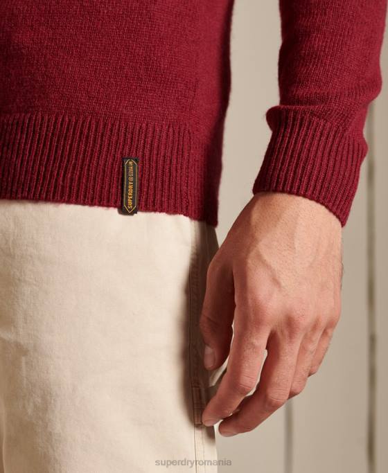 Superdry harlo crew jumper îmbrăcăminte roșu bărbați JX0Z5302